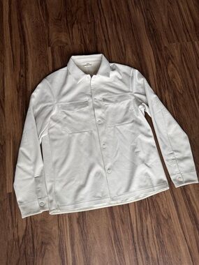 lululemon athletica Gridliner Fleece White Lightweight Shirt Jacket